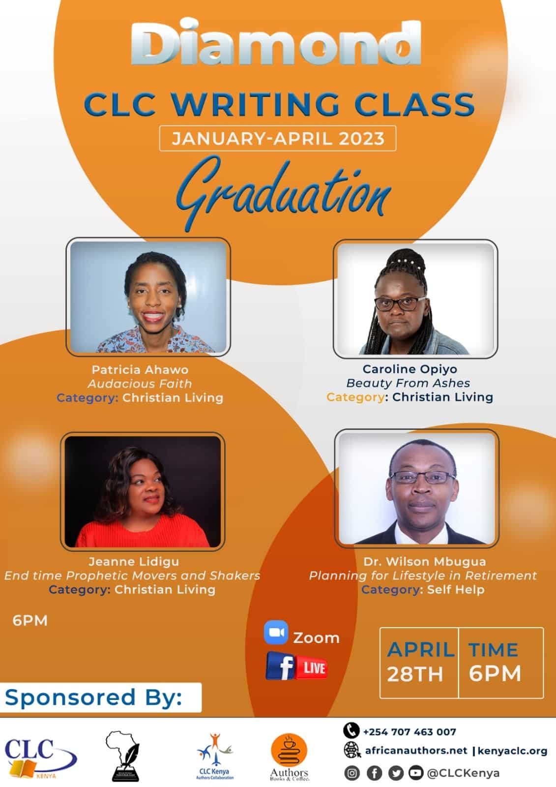 Diamond CLC Writing Class Graduation Poster 2023