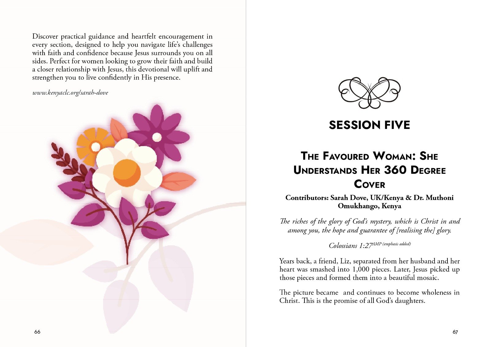 Book interior layout showing chapter text design