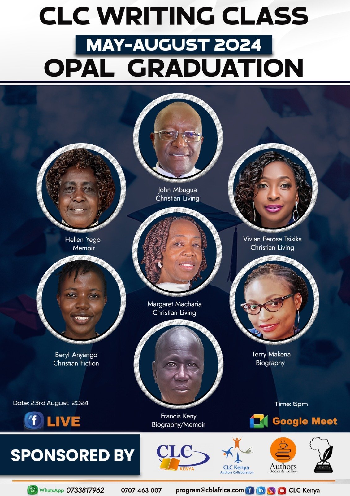 Opal CLC Writing Class Graduation Poster 2024