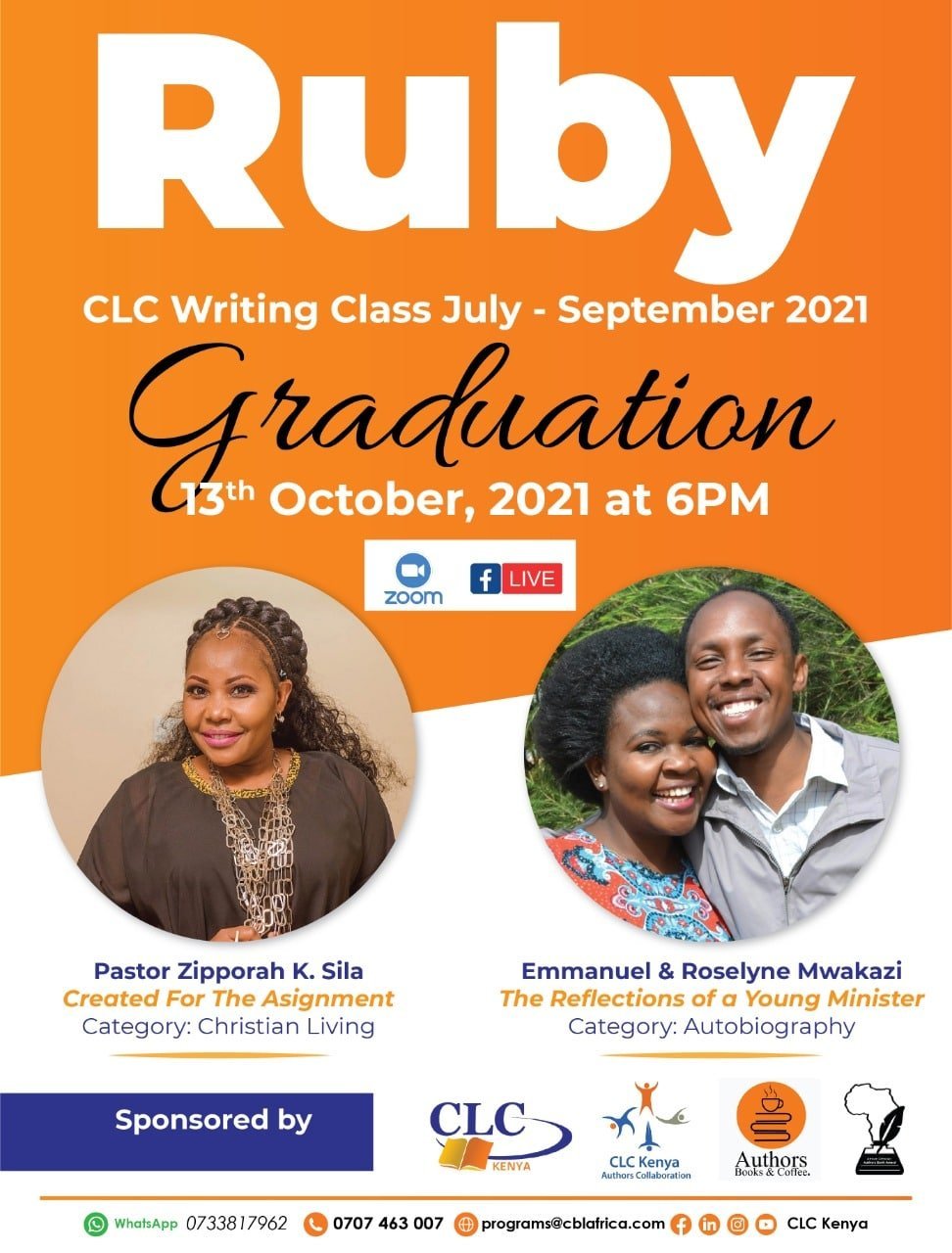Ruby CLC Writing Class Graduation Poster 2021