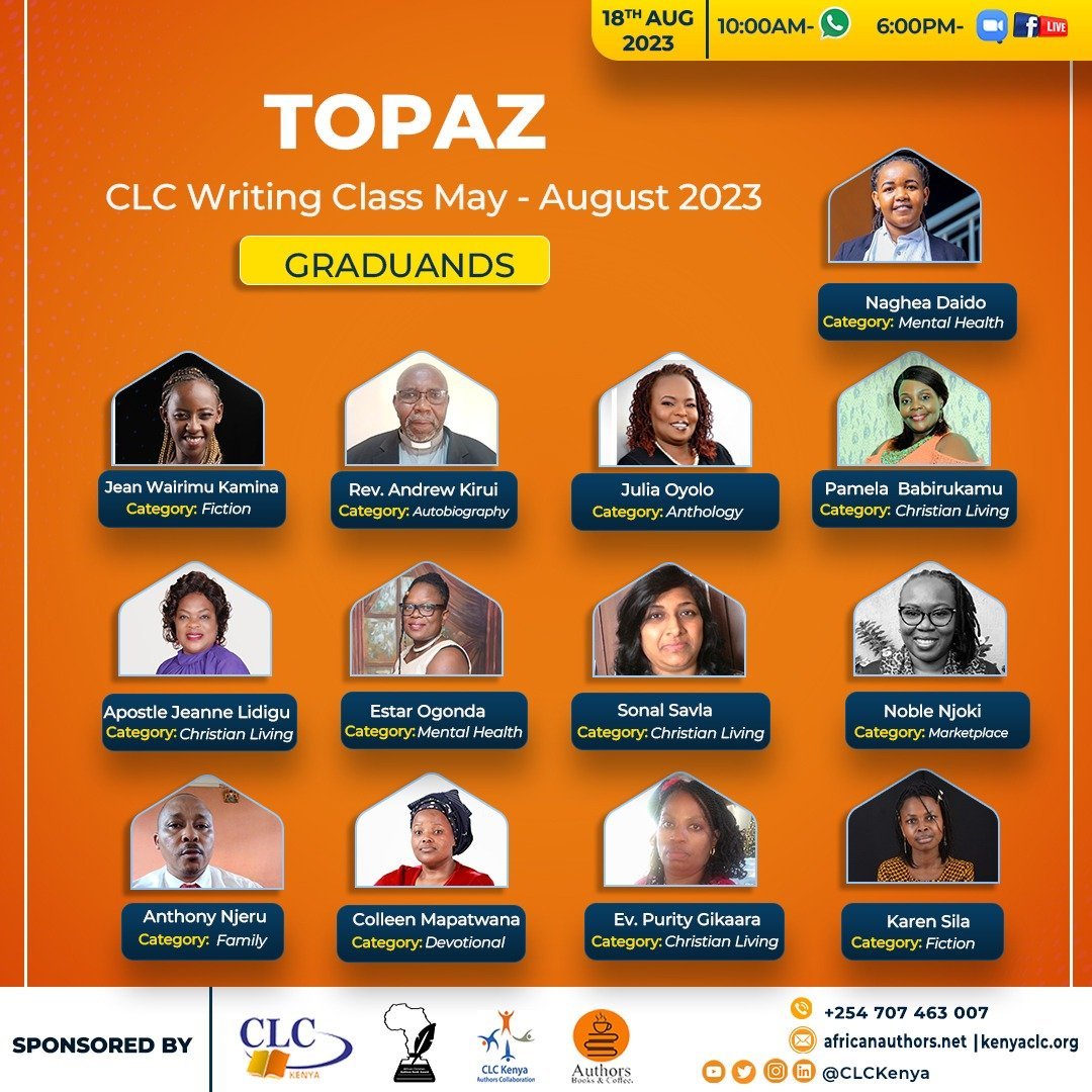 Topaz CLC Writing Class Graduation Poster 2023